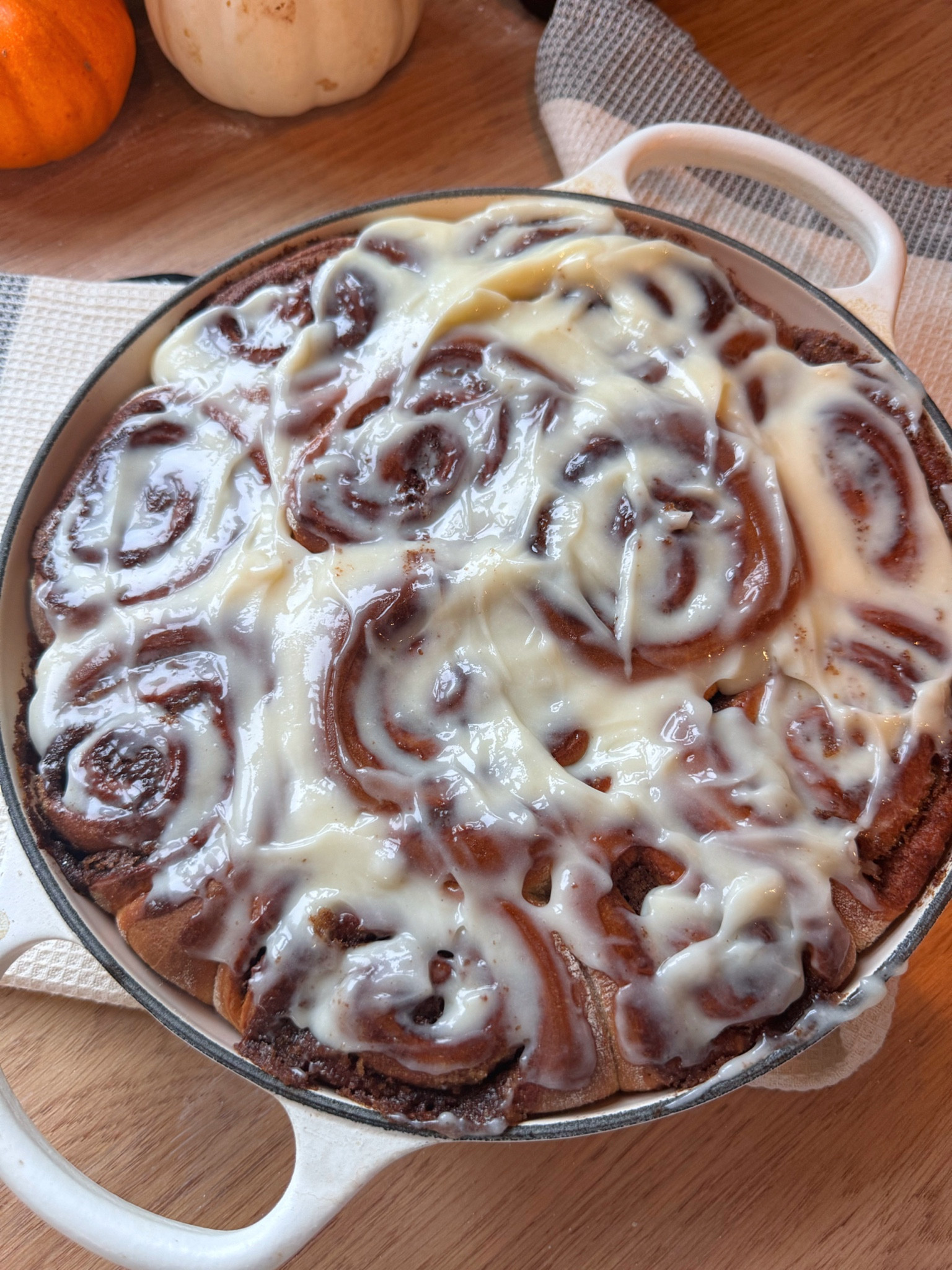 Le Creuset Autumn Baking Dish for my Cinnamon Buns

#LTKautumn