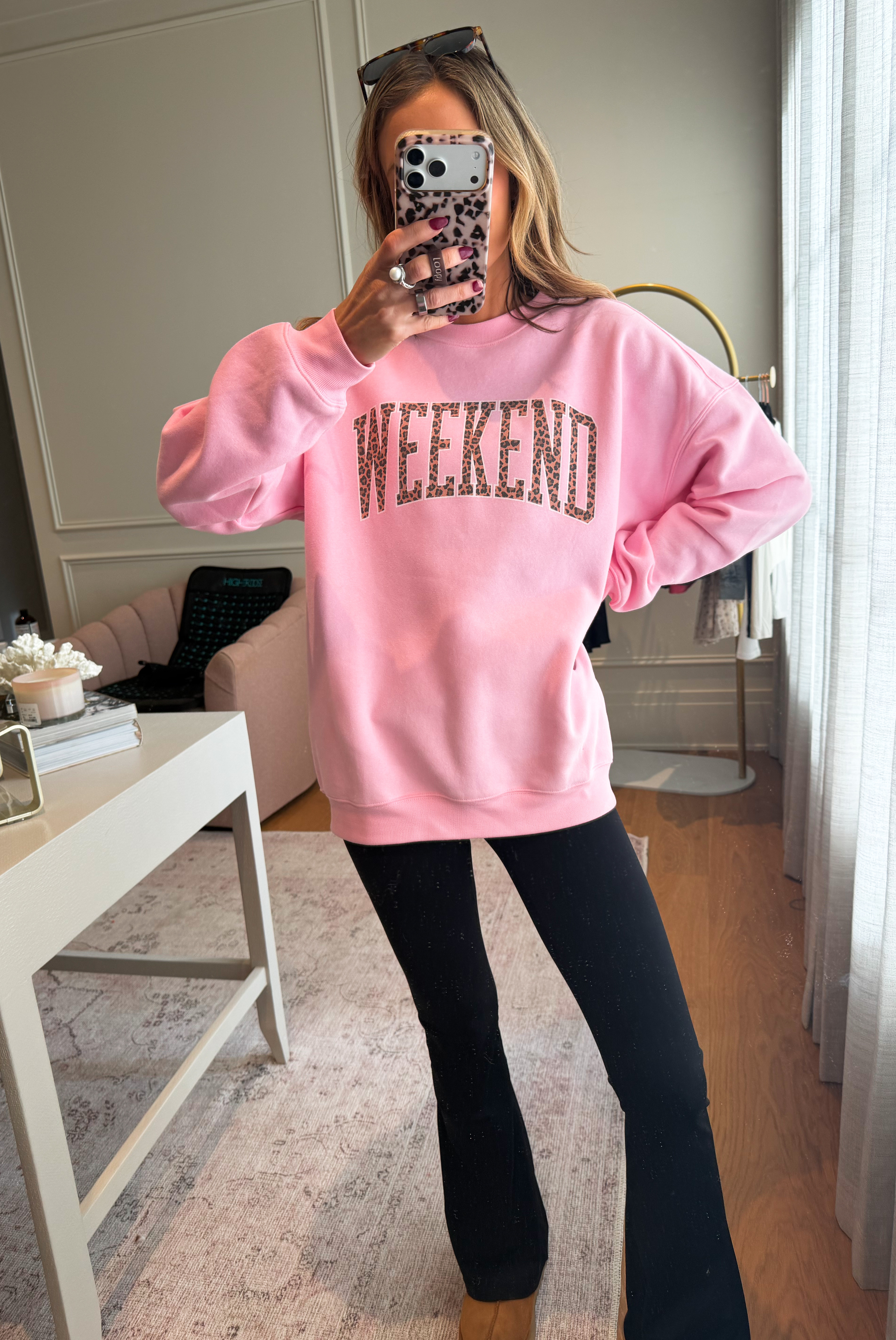 Graphic sweatshirt is my go to outfit a few days a week. Use code Tori for 30% off 