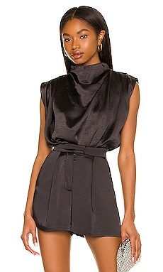 Line & Dot Dolly Blouse in Black from Revolve.com | Revolve Clothing (Global)