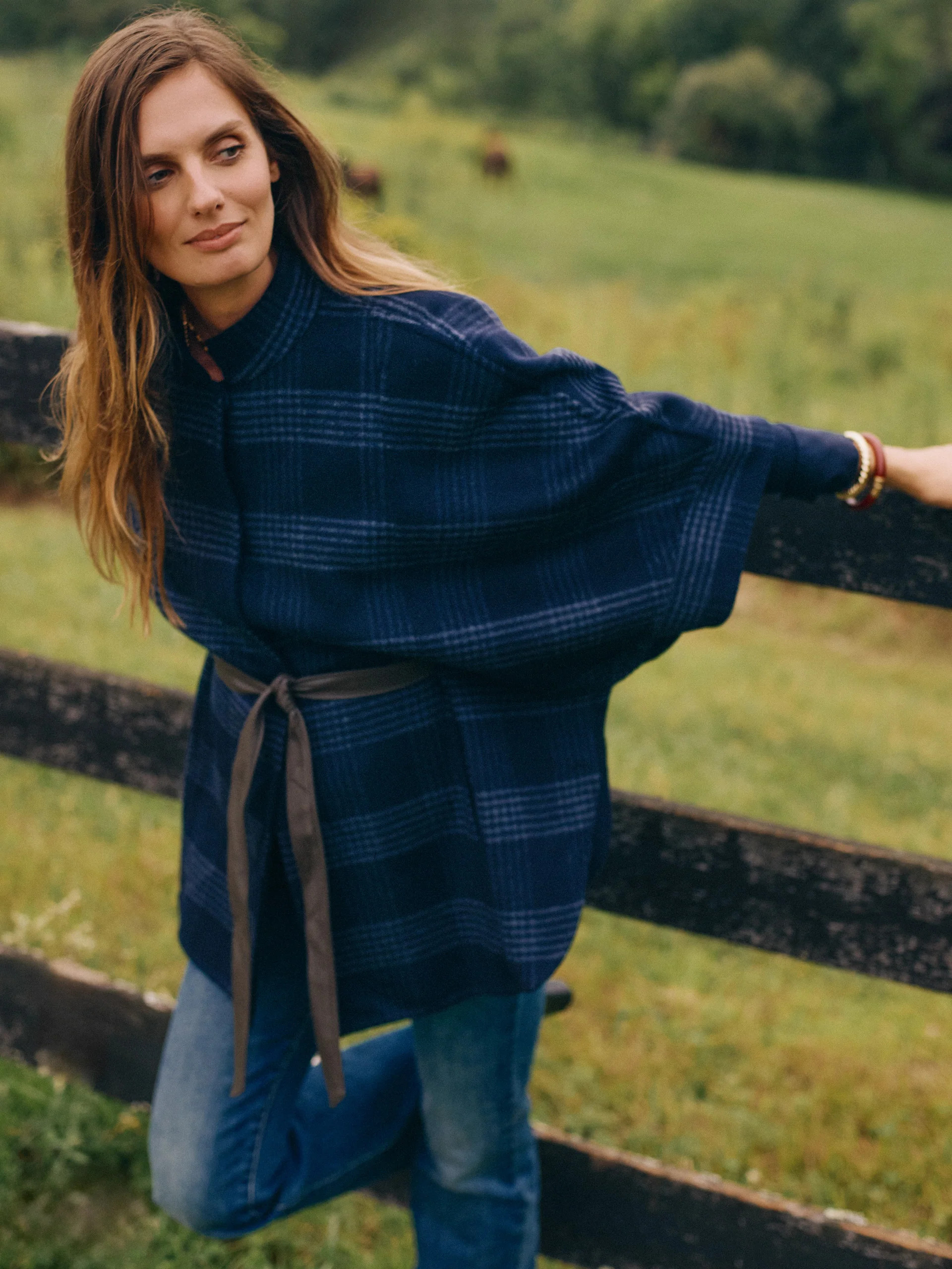 Terin Cape in Plaid | J.McLaughlin
