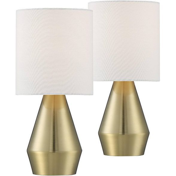 360 Lighting Marty 14 3/4" High Brass Accent Table Lamps Set of 2 | Target