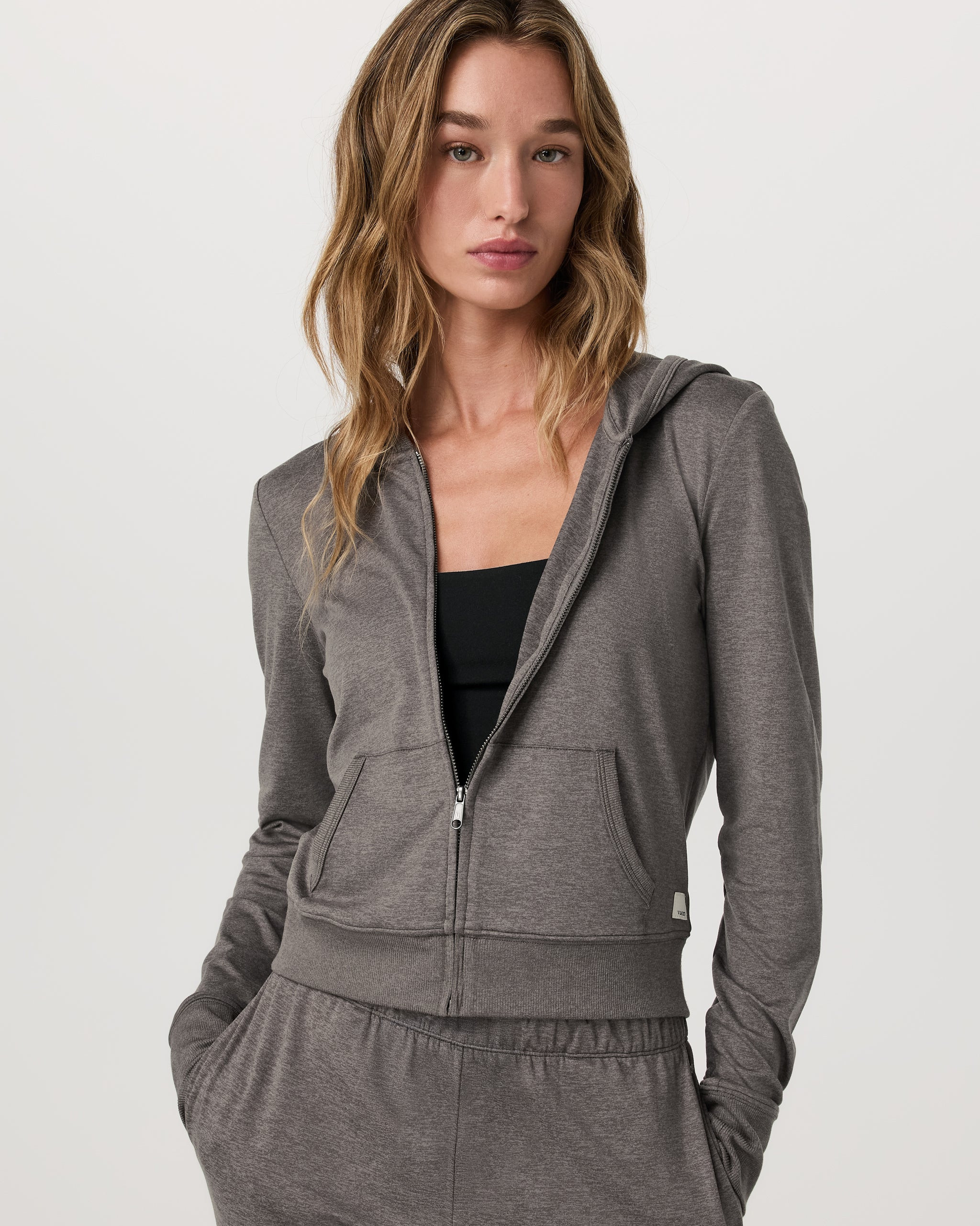 Halo Mini FZ Hoodie | Women's Chia Heather Hoodie | Vuori | Vuori Clothing (US & Canada)