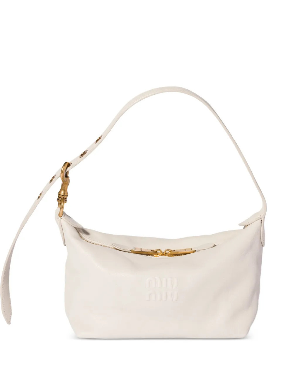 Miu Miu Spirit nappa leather bag - White | Farfetch Global