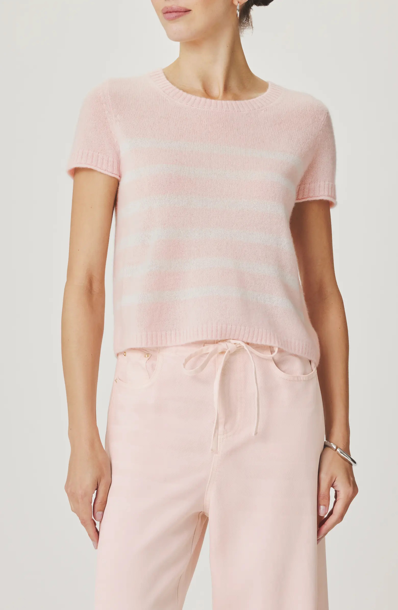 Emerson Stripe Short Sleeve Sweater | Nordstrom
