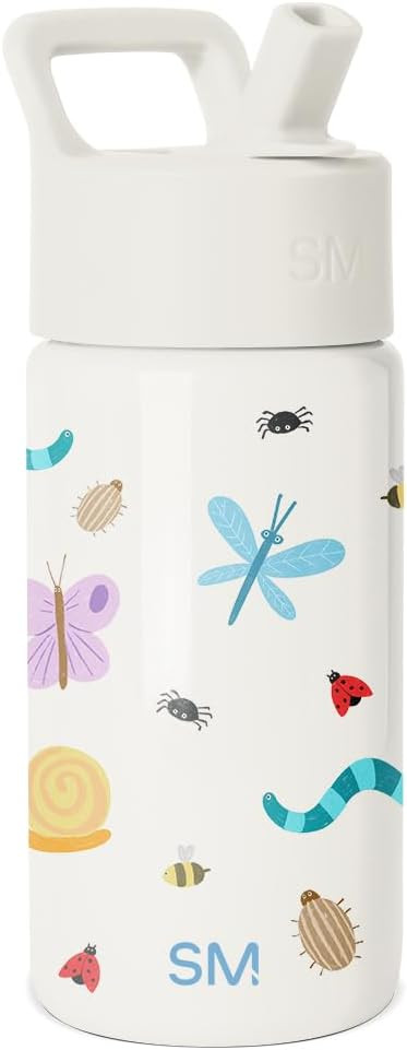 Simple Modern Kids Water Bottle with Straw Lid | 14oz Insulated Stainless Steel Kids Tumbler & Sp... | Amazon (US)
