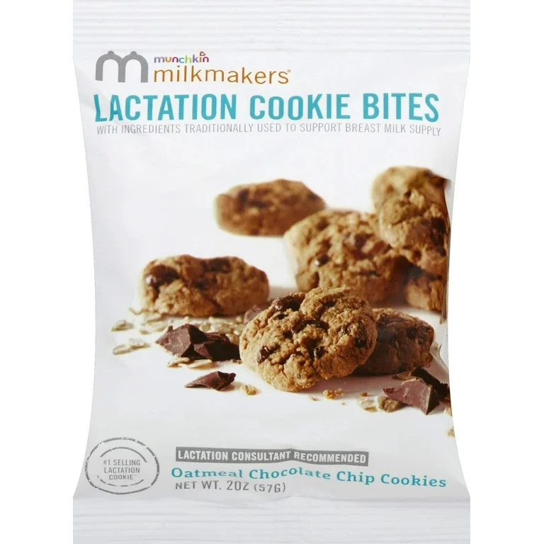 Munchkin Milkmakers Oatmeal Chocolate Chip Lactation Cookie Bites, 1 Bag | Walmart (US)