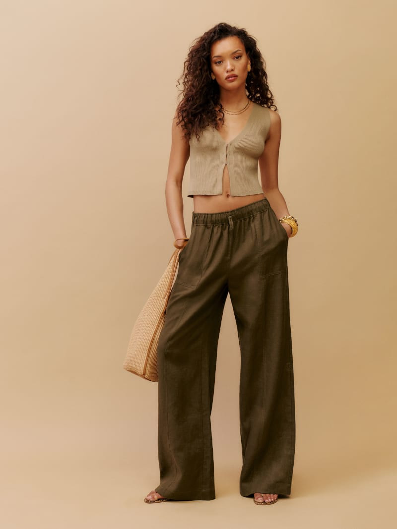 Declan Linen Pant | Reformation (Global)