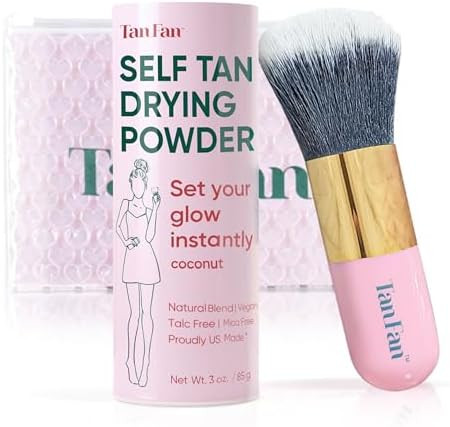 Self Tan Drying Powder Kit – Eliminates Sticky Self Tanner Feel – 100% Vegan Natural Talc-Fre... | Amazon (US)