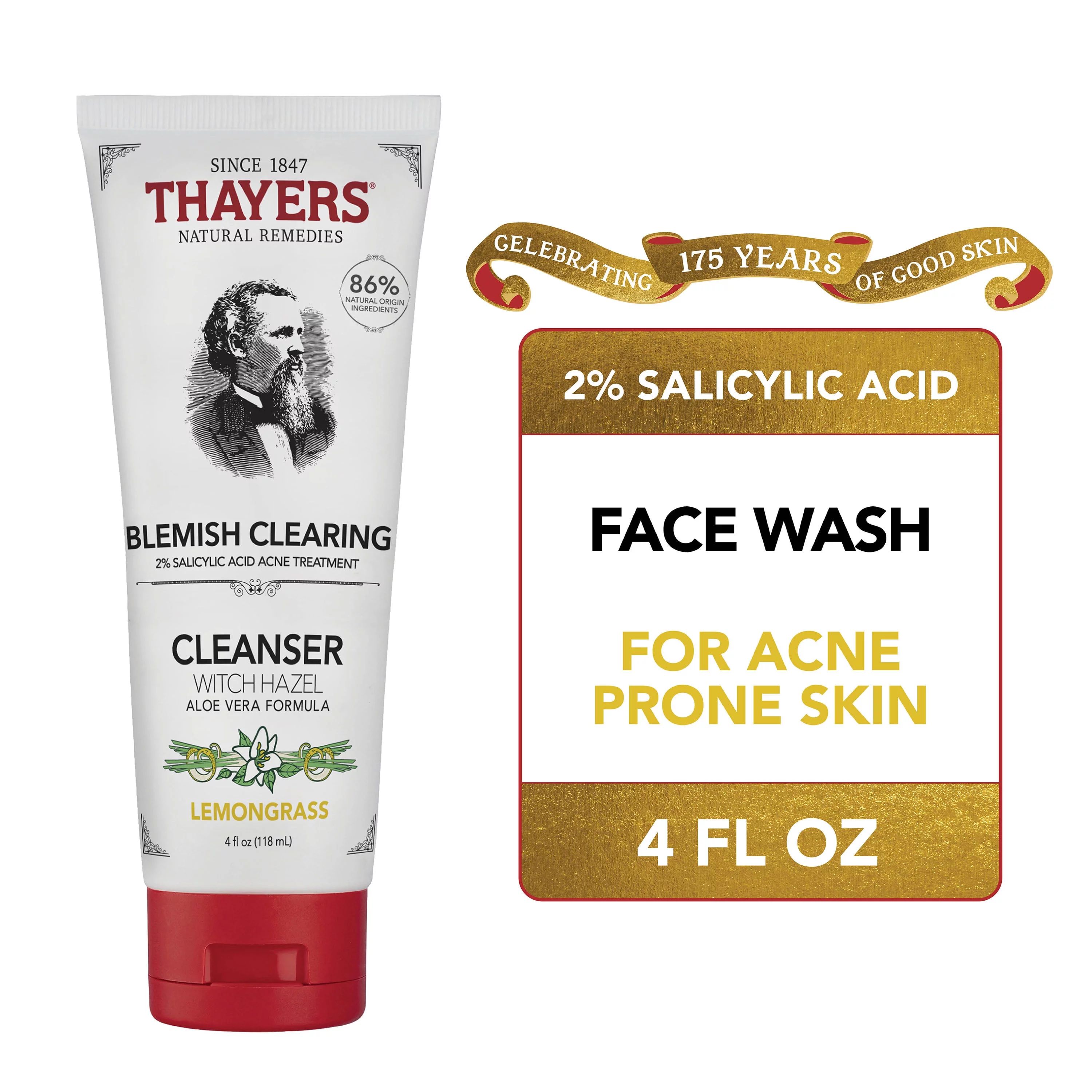 Thayers Blemish Clearing Salicylic Acid and Witch Hazel Face Wash, 4 fl oz | Walmart (US)