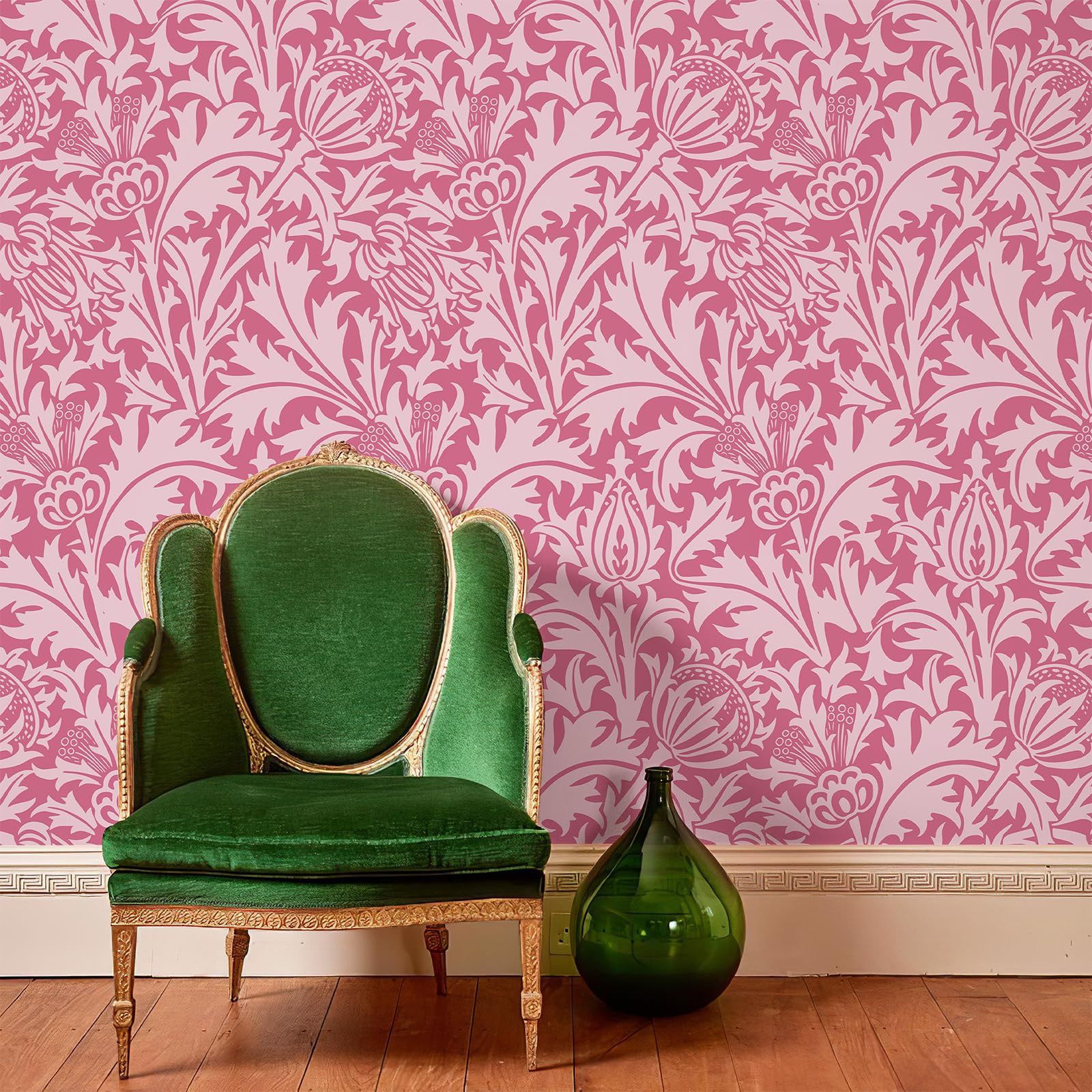 Simon&Siff Botanical Wallpaper William Morris Peel and Stick Wallpaper Removable Pink Vintage Flo... | Amazon (US)