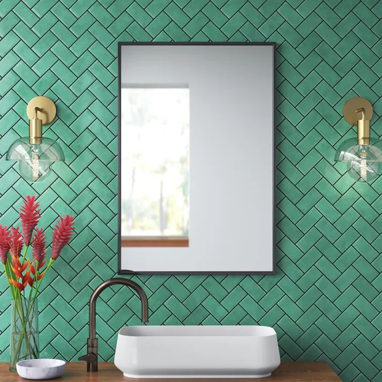 24"x 36" Modern Wall-Mounted Bathroom/Vanity Mirror | Wayfair North America