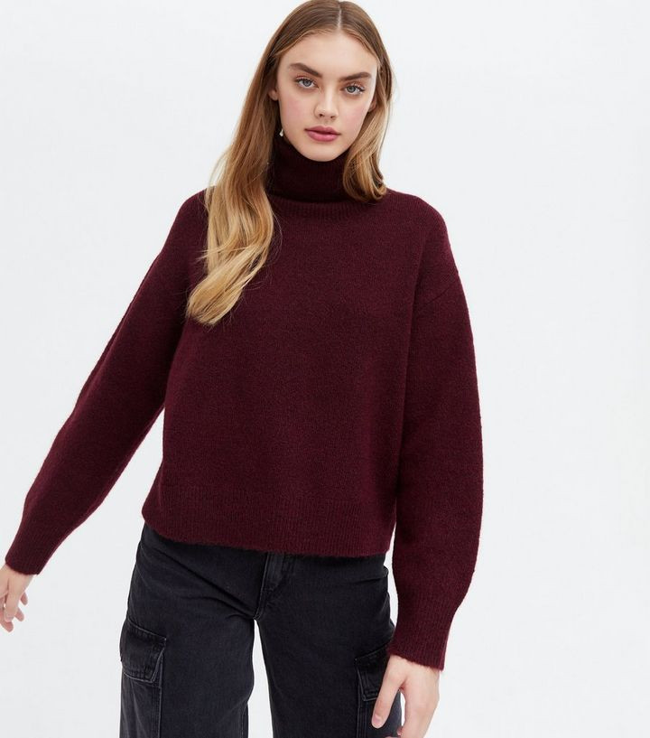Burgundy Roll Neck Jumper
						
						Add to Saved Items
						Remove from Saved Items | New Look (UK)