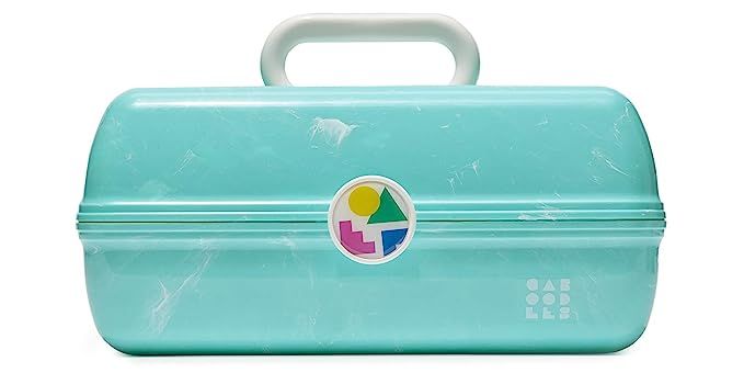 Caboodles On-The-Go Girl Retro Case, Turquoise Marble | Amazon (US)