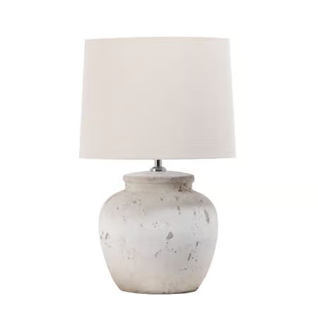 Grey 19-inch Antique Ceramic Urn Table Lamp | Rugs USA
