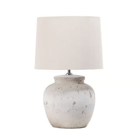 Gray 19-inch Antique Ceramic Urn Table Lamp | Rugs USA