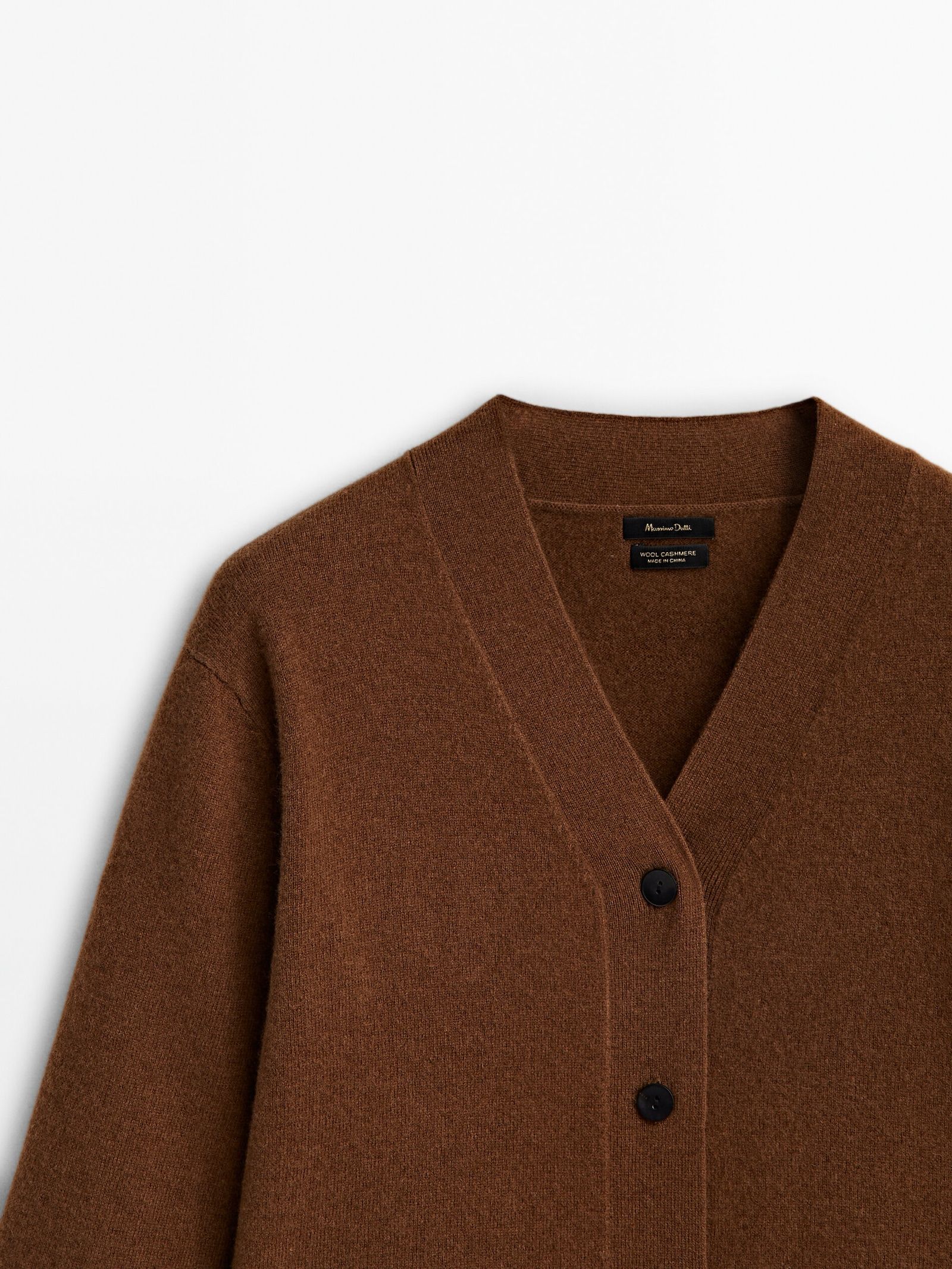 Wool and cashmere blend cardigan with buttons | Massimo Dutti (US)