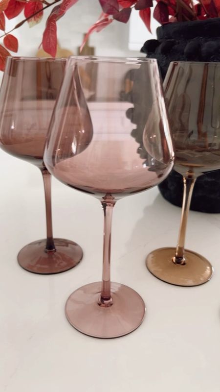 The prettiest fall wine glasses 🍷🤎 Perfect for your Thanksgiving table or as a hostess gift. 
Fall home decor, kitchen finds, wine stems

#LTKSeasonal #LTKHoliday #LTKhome