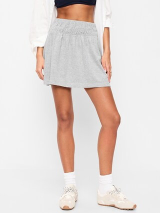 Smocked-Waist Mini Skirt | Old Navy (US)