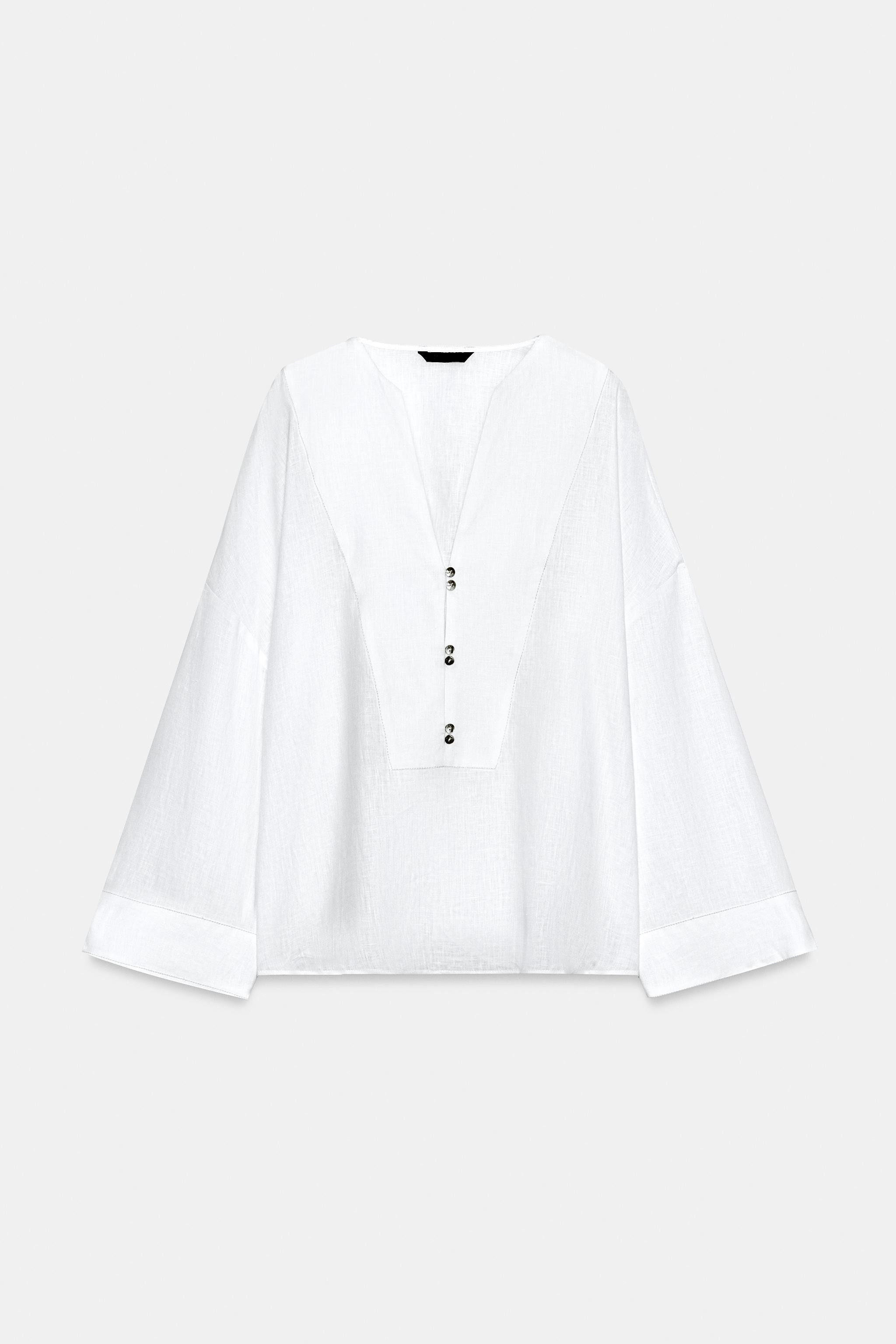 100% LINEN KIMONO SHIRT | Zara US