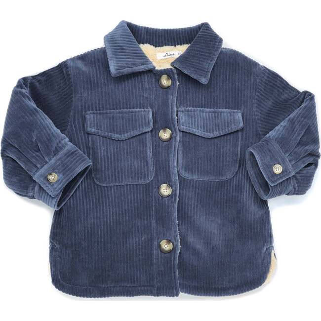 oh baby! | Shacket, (Dusty Blue, Size 12-18M) | Maisonette | Maisonette