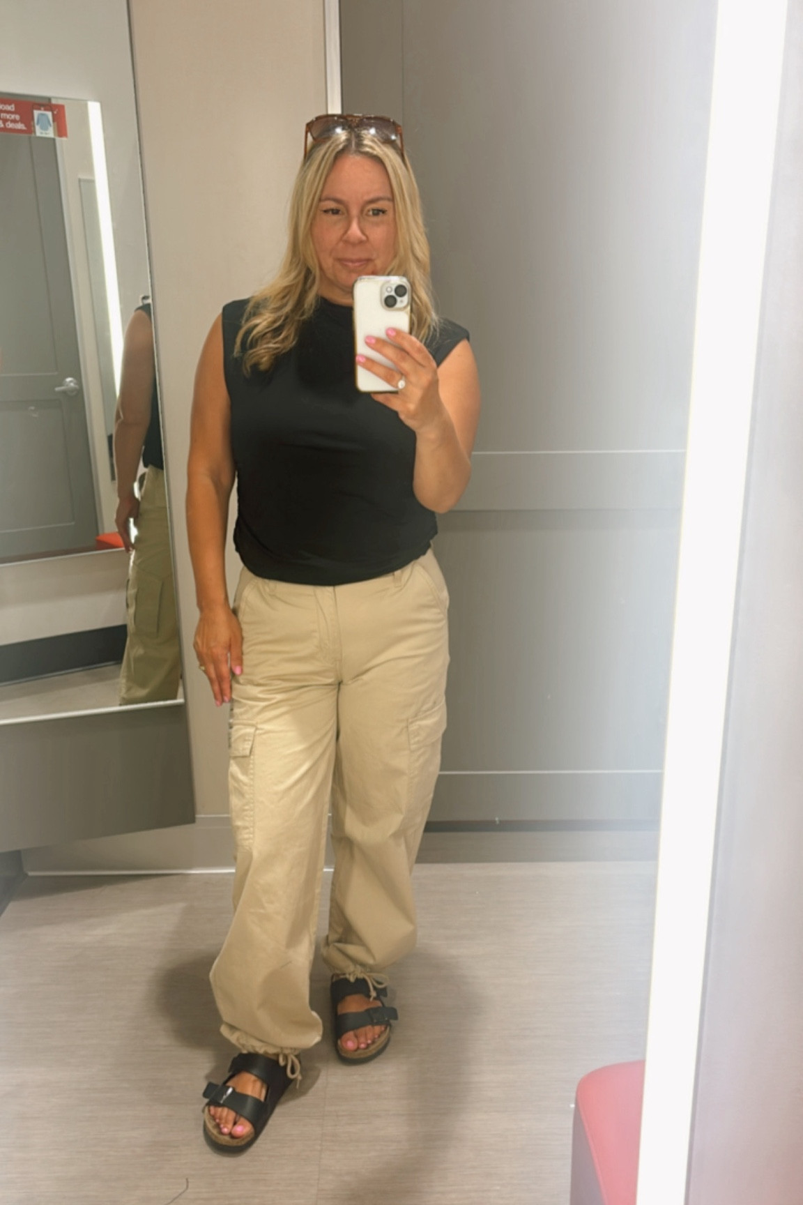 Target summer outfit idea! I’m wearing a 28/30 in the mid rise baggy cargos but would size up. The top is a large. 

#LTKMidsize #LTKOver40 #LTKSummerSales