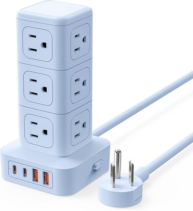 ORICO Power Strip Tower with Multiple Outlets, Tower Extension Cord with 12 AC Outlets 4 USB Port... | Amazon (US)