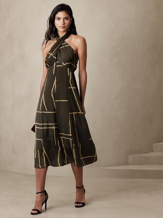 Halter Midi Dress | Banana Republic Factory