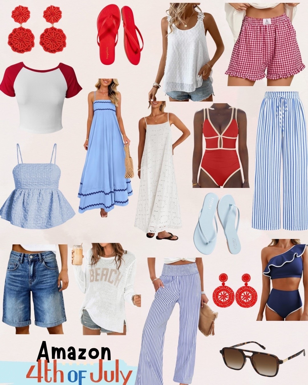 4th of July part outfits. 4th of July women's outfits. Red, white and blue outfits. Red bikini. Blue gingham. Red gingham. White outfit. Lobster top. Lobster dress. Denim shorts. Pool party outfit. Beach party outfit. Summer party outfit. Amazon summer outfits for women

#LTKTravel #LTKSwim #LTKSeasonal