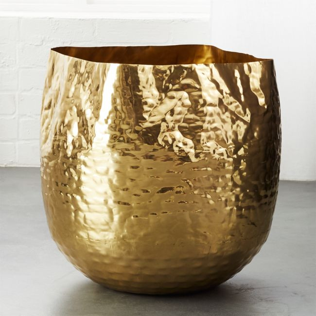 Liquid Extra Large Brass Basket | CB2