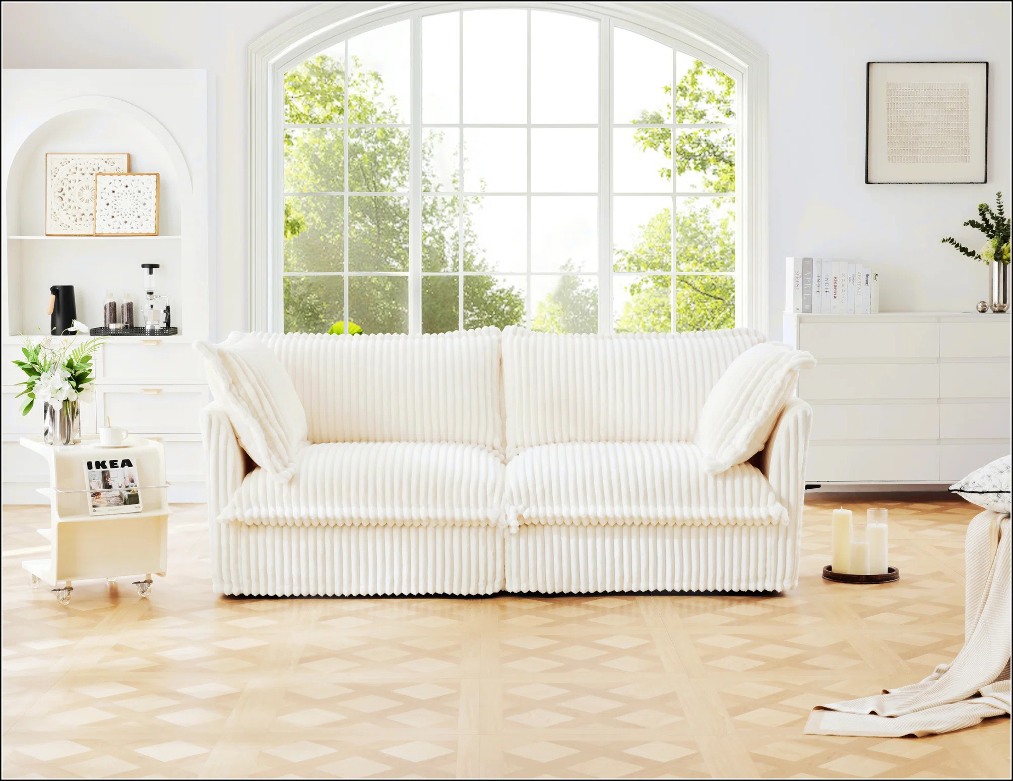 Modern Slipcovered 2-Seat Sofa Couches | Wayfair North America