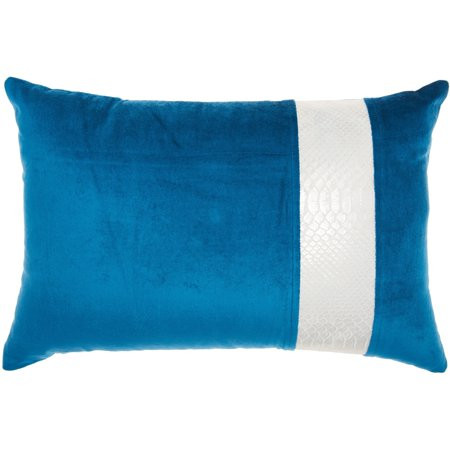 Nourison Inspire Me! Home Décor Snake Skin Stripe Royal Blue Throw Pillow (14-Inch X 20-Inch) | Walmart (US)