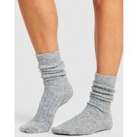 Womens Single Soft Ribbed Slouchy Socks - Grey - One Size | boohoo (US & Canada)