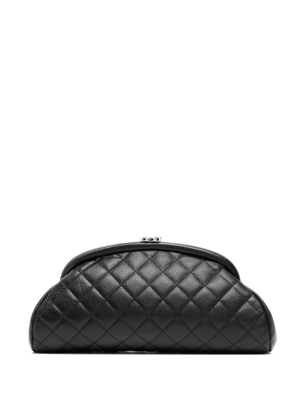 CHANEL Pre-Owned 2007 CC diamond-quilted clutch bag - Black | Farfetch Global