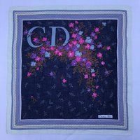 Vintage Christian Dior Biglogo Handkerchief Bandana Scarf | Etsy (US)