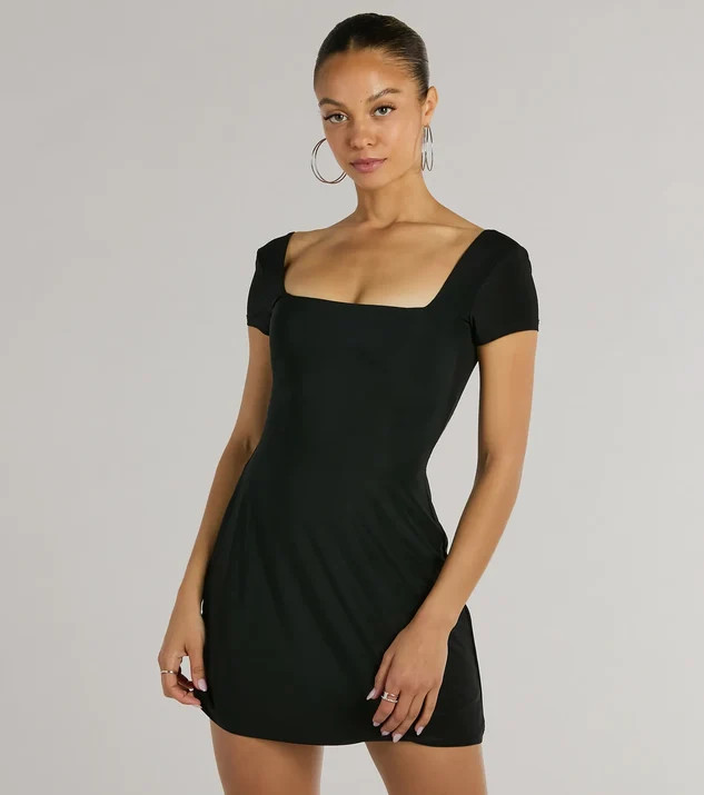 Must-Have Tie Back A-Line Mini Dress | Windsor Stores