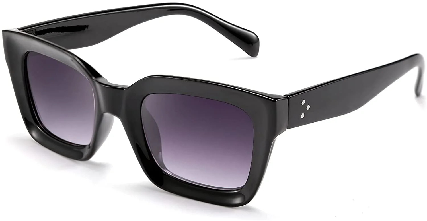 FEISEDY Classic Women Sunglasses Fashion Thick Square Frame UV400 B2471 - Walmart.com | Walmart (US)