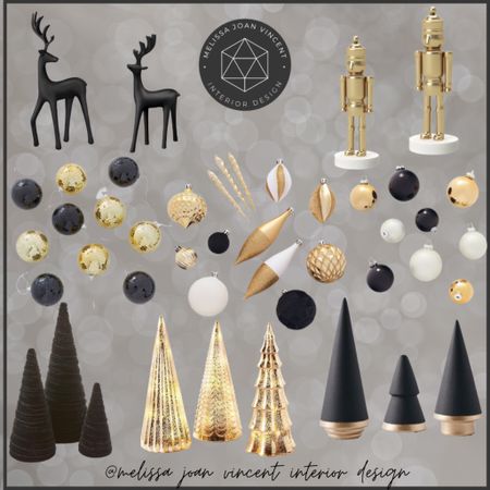 | B +   W + Gold. | A curated collection of black, white and gold Christmas decor. 

| Christmas | Decor | Holidays | Black | White | Gold | ornaments 

#LTKhome #LTKSeasonal #LTKHoliday