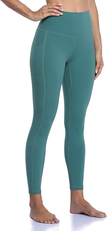 Colorfulkoala Women's High Waisted Yoga Pants 7/8 Length Leggings with Pockets | Amazon (US)