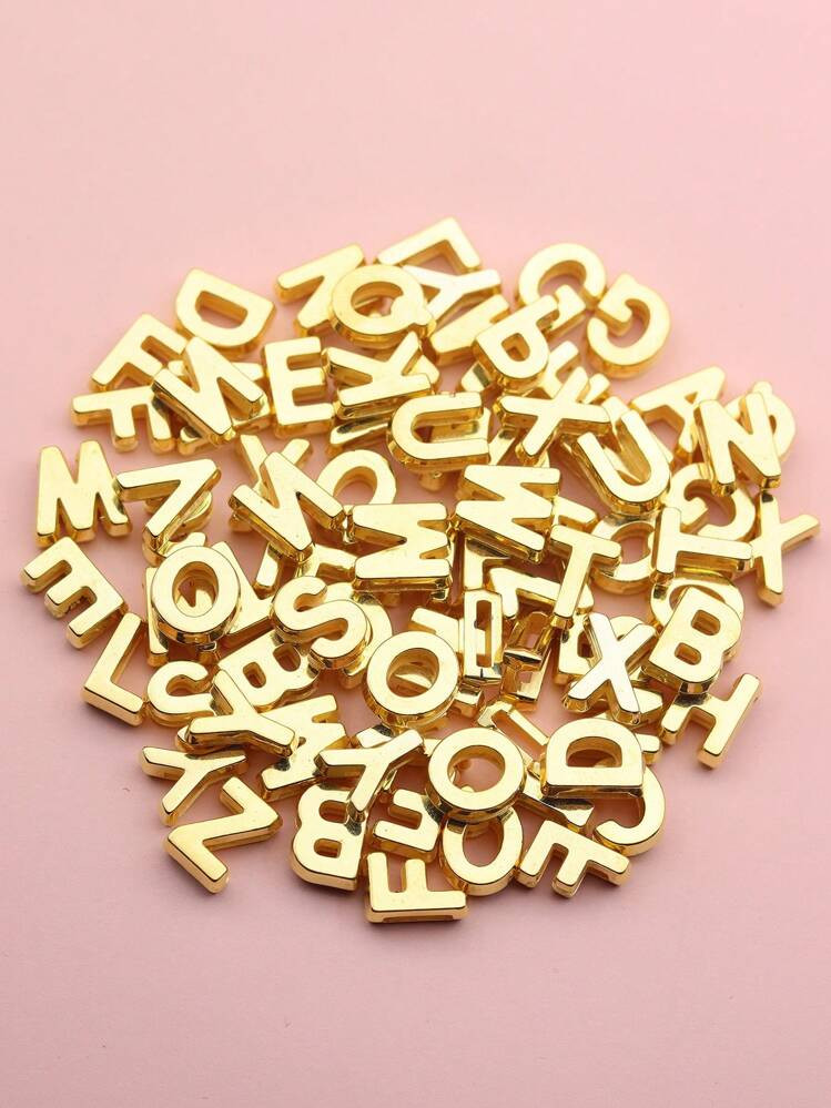 80pcs Fashionable Acrylic Mixed-color Beads Including 26 English Letter Design For Diy Jewelry Ma... | SHEIN