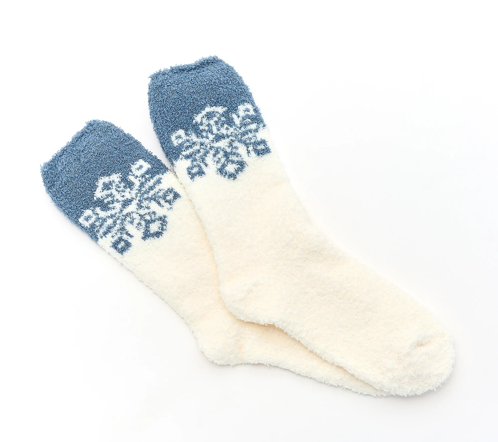 Barefoot Dreams CozyChic Snowflake Socks | QVC