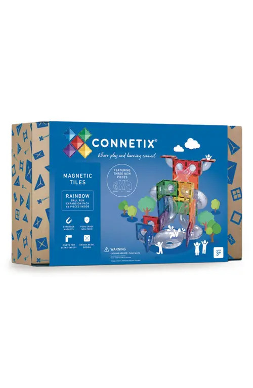 CONNETIX Kids' Rainbow Magnetic Tiles 66-Piece Ball Run Expansion Pack at Nordstrom | Nordstrom