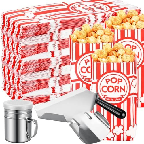 Essenya 202 Pcs Popcorn Bags with Popcorn Scoop and Salt Shaker,1 oz Small Pop Corn Bags Popcorn ... | Amazon (US)