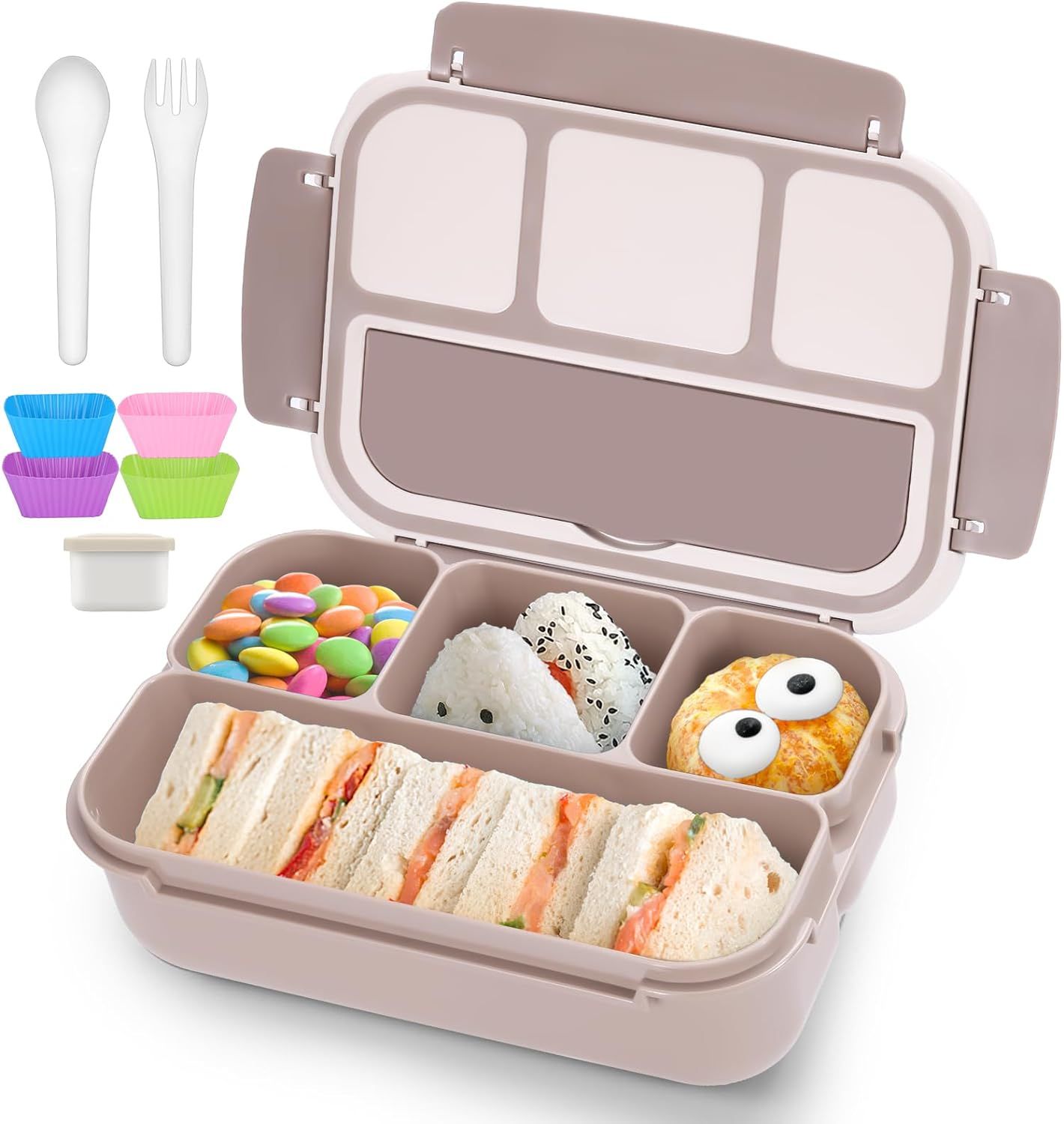 Bento Box Adult Lunch Box, Lunch Containers for Adults Men Women, Kids Lunch Boxes for School wit... | Amazon (US)