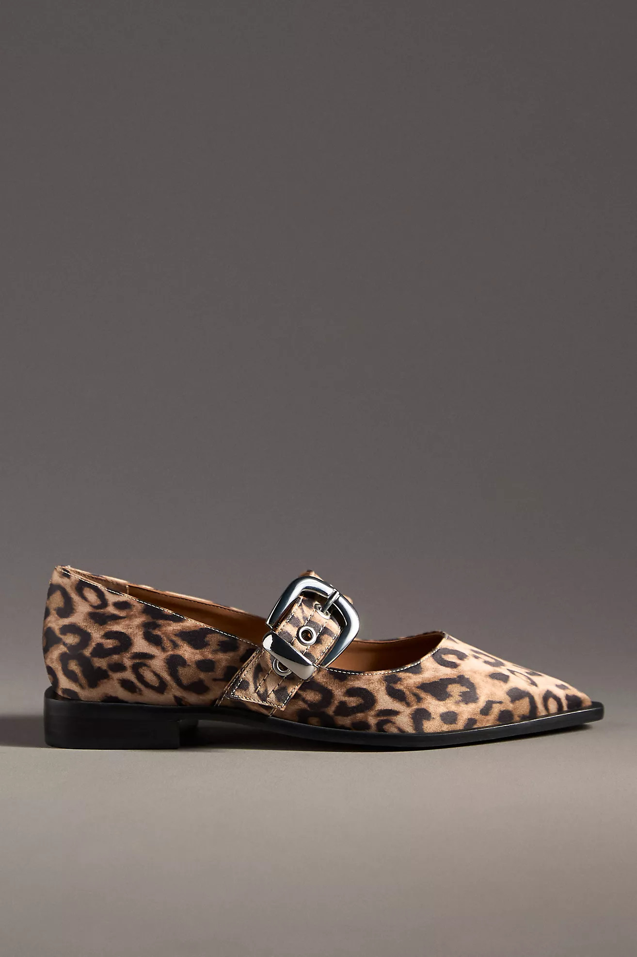Maeve Pointed-Toe Moto Mary Jane Flats | Anthropologie (US)