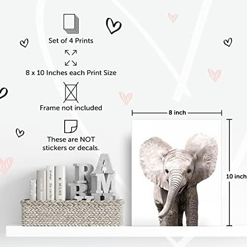 Amazon.com: MARIA Decoración de cuarto de bebé, juego de 4 arte de pared sin marco, decoración... | Amazon (US)
