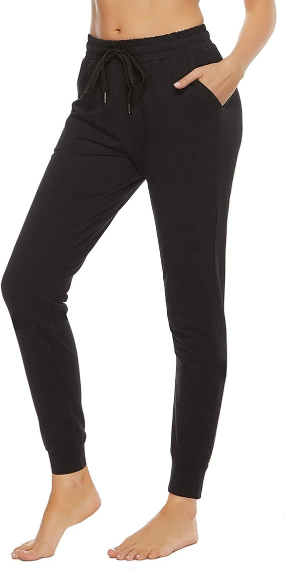 Stelle Women's Lightweight Joggers High Waisted Yoga Athletic Workout Track Pants Cotton Sweatpan... | Amazon (US)