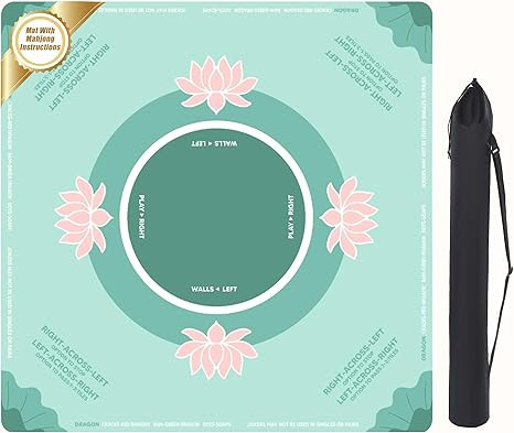 BALAPET Portable Mahjong Mat with Playing Instructions for Learning, Anti Slip Mahjong Mat for Ta... | Amazon (US)