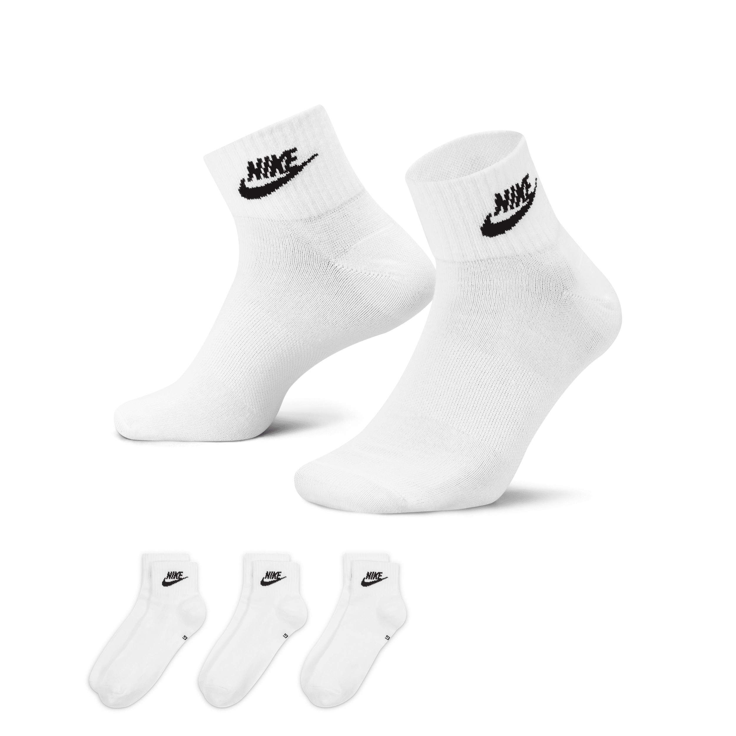 Nike Unisex Everyday Essential Ankle Socks (3 Pairs) in White, Size: XL | DX5074-101 | Nike (US)