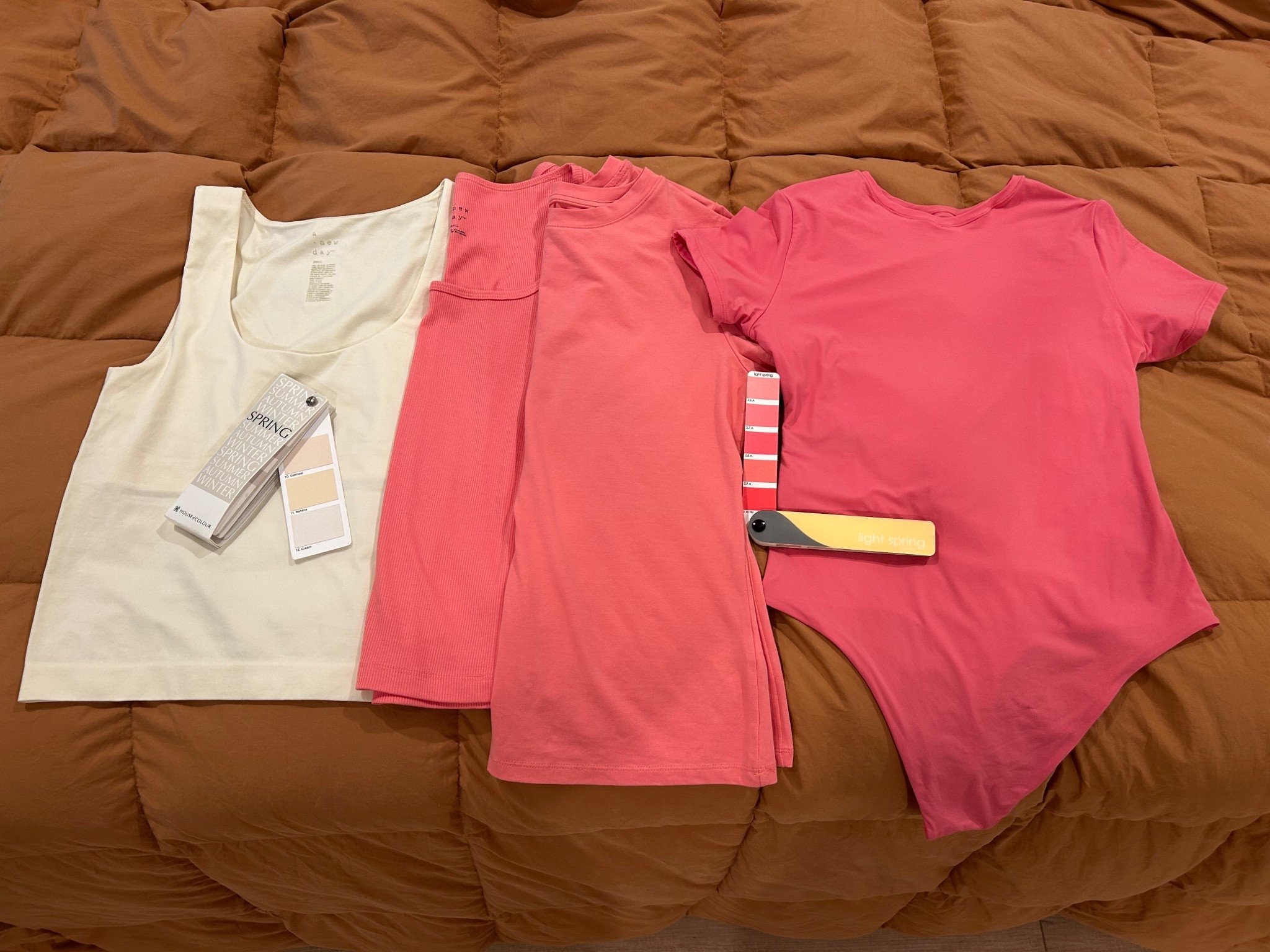Tanks, tee & bodysuit from yesterday’s target try on.
#spring 
tts in the tanks and tee. 
Sized up to a medium in the body suit.