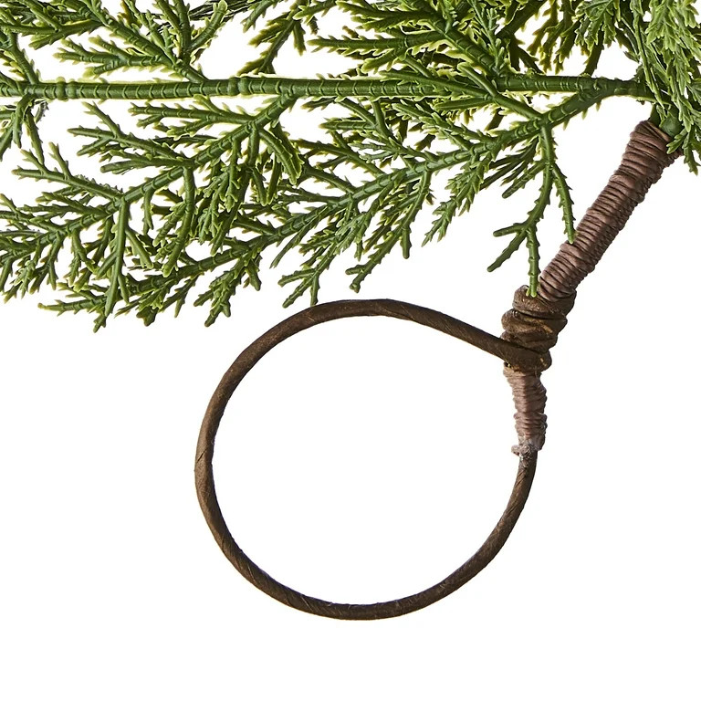 My Texas House Unlit Real-touch Cedar Evergreen Artificial Christmas Garland, Green, 9 ft | Walmart (US)